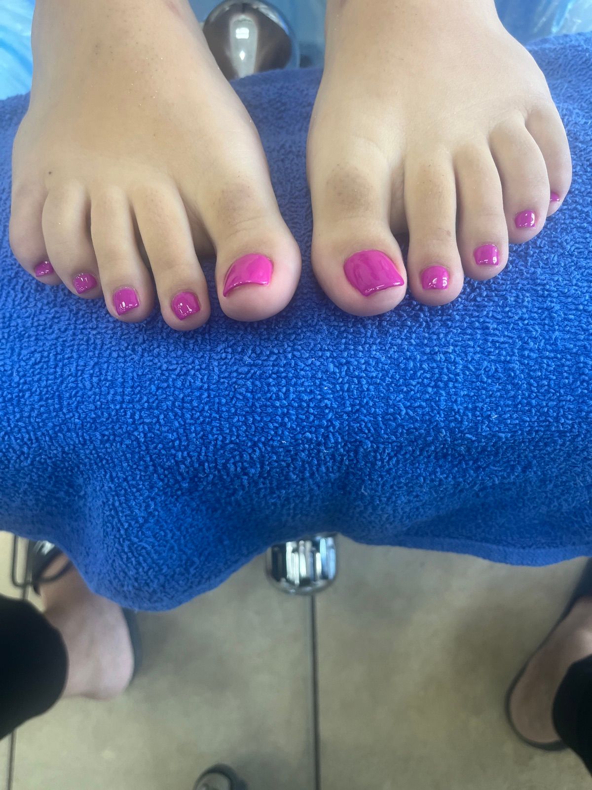 Hot pink pedicure